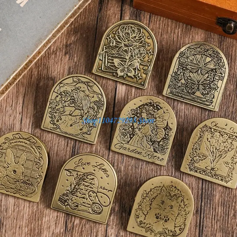 Picture 4: Y2GD 2Pcs Antique Document Clip Multipurpose Bookmarks Page Clips Decorative Scrapbooking Clip For Notebook Journal Planner