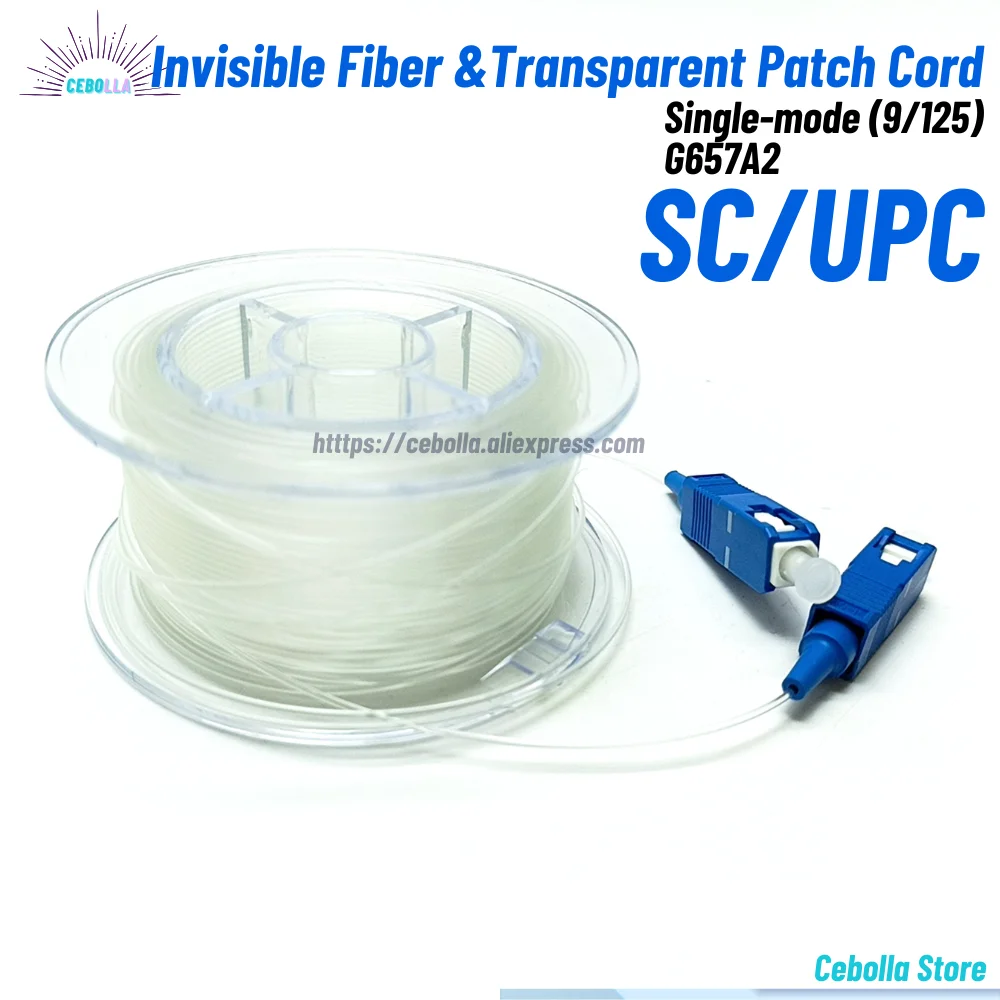 

Transparent (TAC)- SC-SC Jumper-SM(OS2)-G657A2-Bend Insensitive Fiber-APC UPC-Invisible Optical Cable