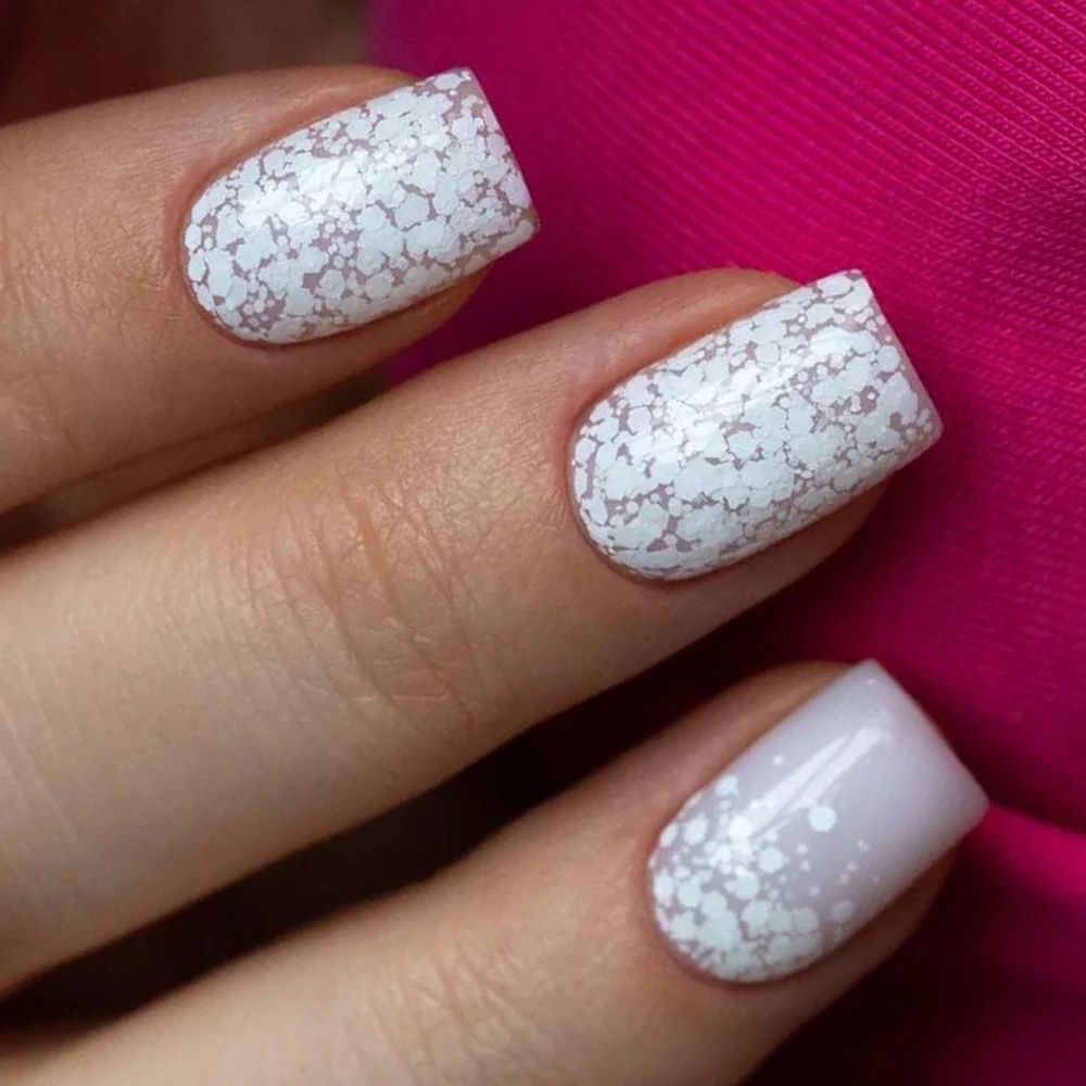 Kodies Gel Winter Gel Nagellak Witte Sneeuwvlok Glitter Top Coat Uv Gel Lak Geen Veeg 15Ml Semi Permanente Kerst Gellak