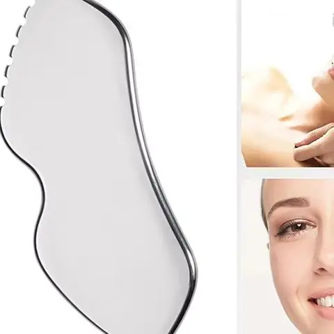 

Stainless Steel Gua Sha Board Scraping Body Massager Facial Lifting For Muscle Relaxing Soft Tissue Reduce Head Neck Back Pain