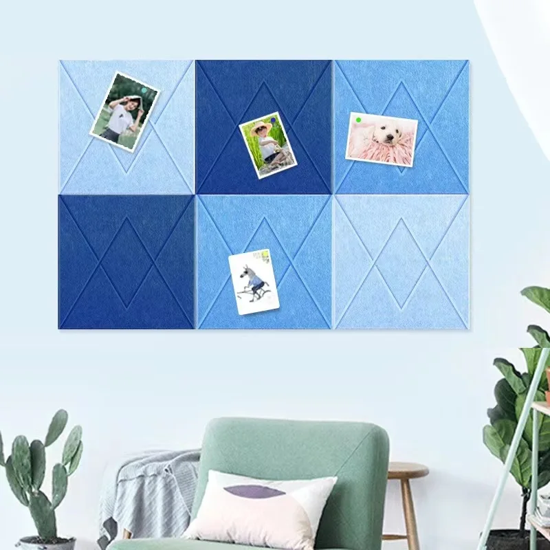 

6PCS Felt Wall Stickers School Works Display Bulletin Board Office Photo Wall Home Living Room TV Background Wall Decoration