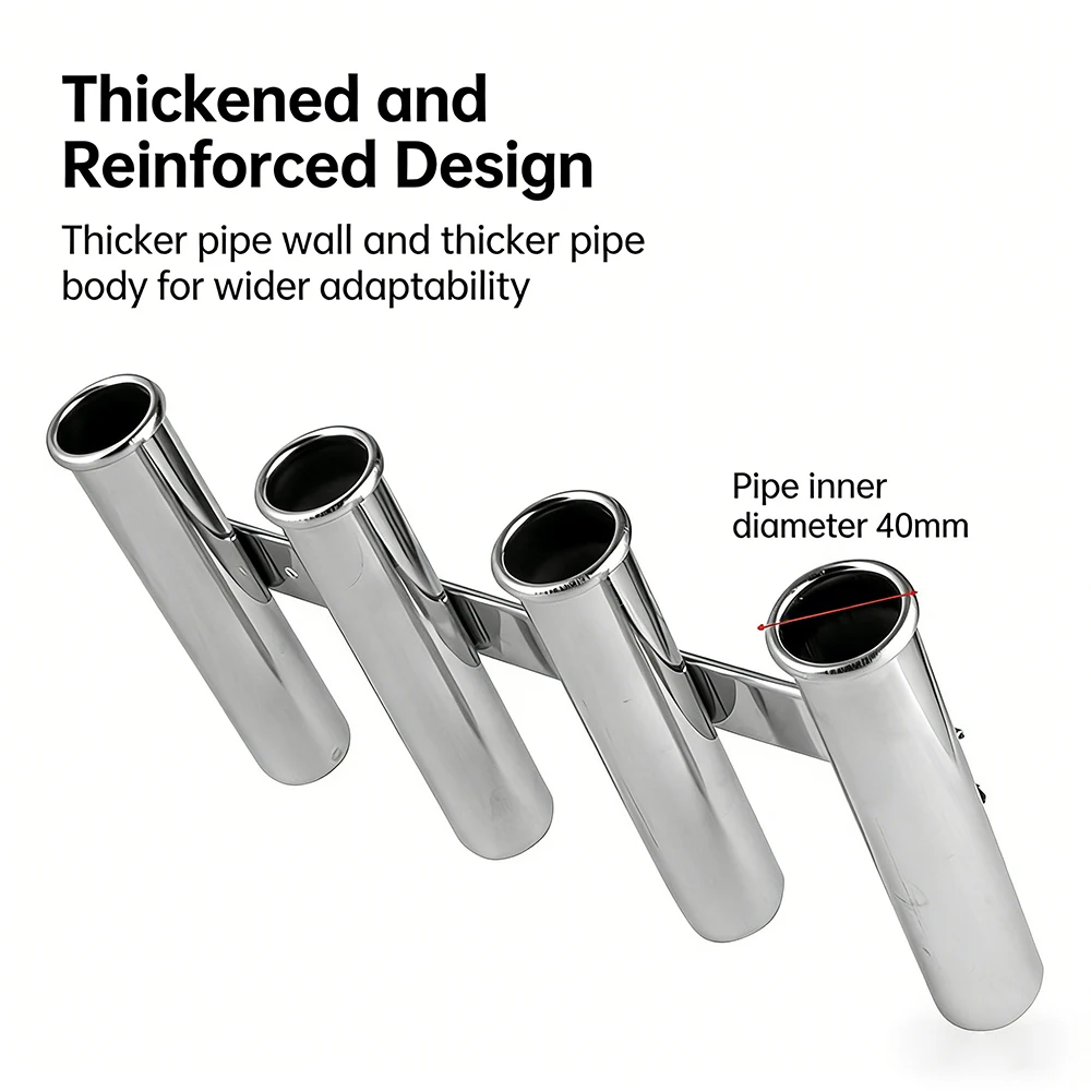 316 Stainless Steel Fishing Rod Holder ,Trolling Rod Stand for Yacht and Sea Fishing, Rod Mounting Platform