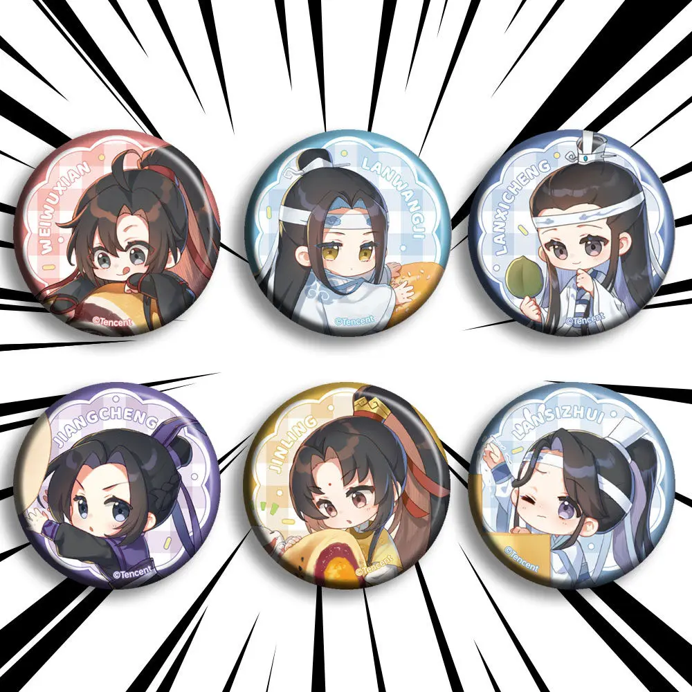 Game Grandmaster Of Demonic Cultivation Pins Lan Wangji Badge Anime Cosplay Cartoon Garniture Itabag Bedge Button Brooch DADGE