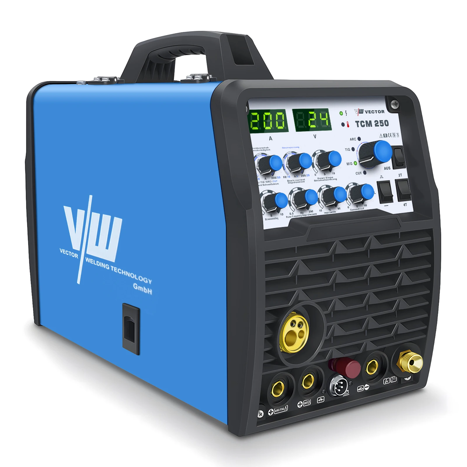 TCM250 IGBT Inverter MIG Welding Machine 5-in-1 1kg 5kg Wire Capacity Flux Cored Wire No Gas IGBT Inverter Welder