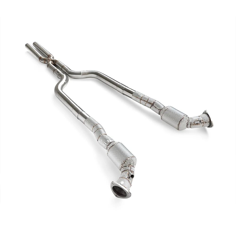 Exhaust Downpipe and X-pipe for Maserati Gran Turismo / GT 4.2 / 4.7 2008-2023 Stainless Steel Exhaust Pipe Performance Exhaust