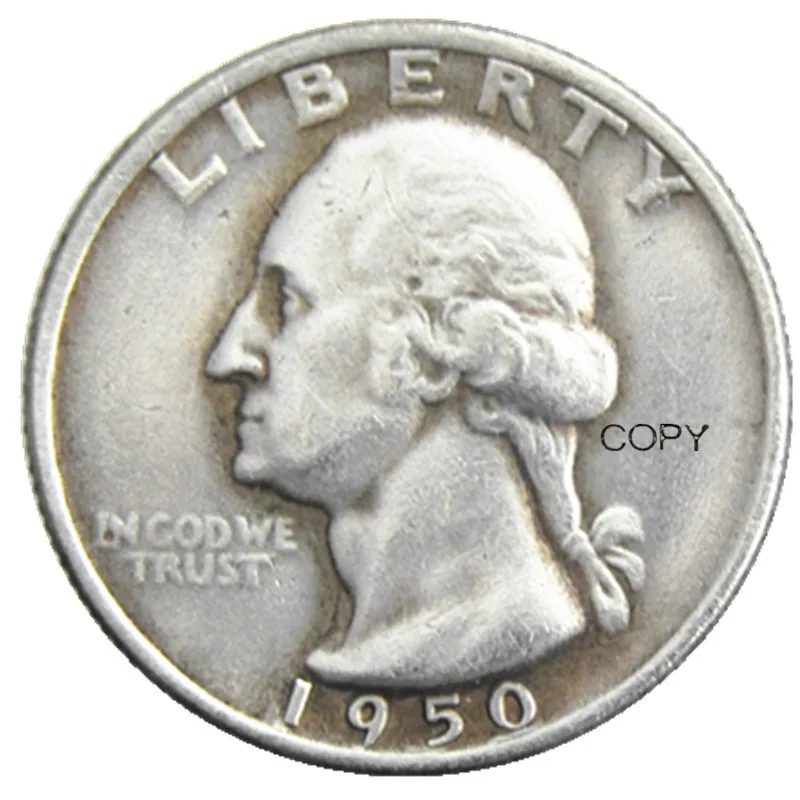 US 1950P/D/S квартал Вашингтон Посеребренная копировальная монета