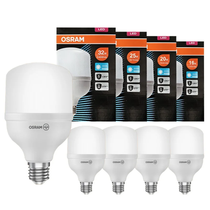 Para OSRAM LEDVANCE LED Eco HI-Watt 16W 20W 25W 32W E27 lámparas de exterior en forma de T 220V 6500K día blanco almacén tienda luz de jardín