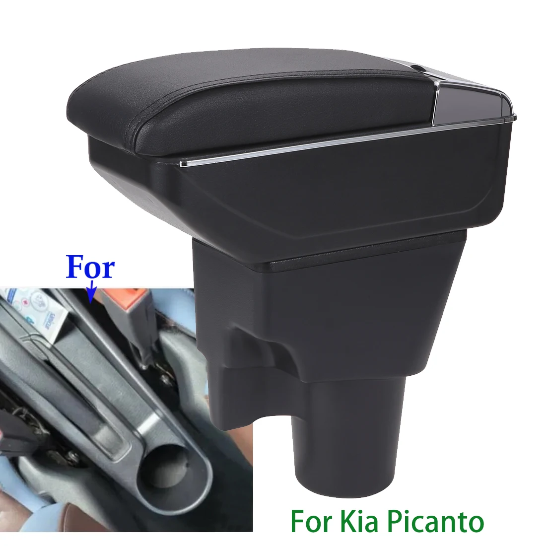 Per Kia Picanto scatola bracciolo per Kia Picanto 3X-Line bracciolo auto dettagli interni parti di Retrofit accessori auto scatola di immagazzinaggio