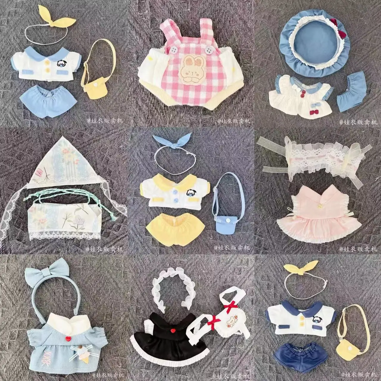 

For 10cm Hoodie Doll Clothes Toy Dress Up Suspender Pants Cotton Doll Clothes Fashion Sweet No Attributes Dolls Clothes