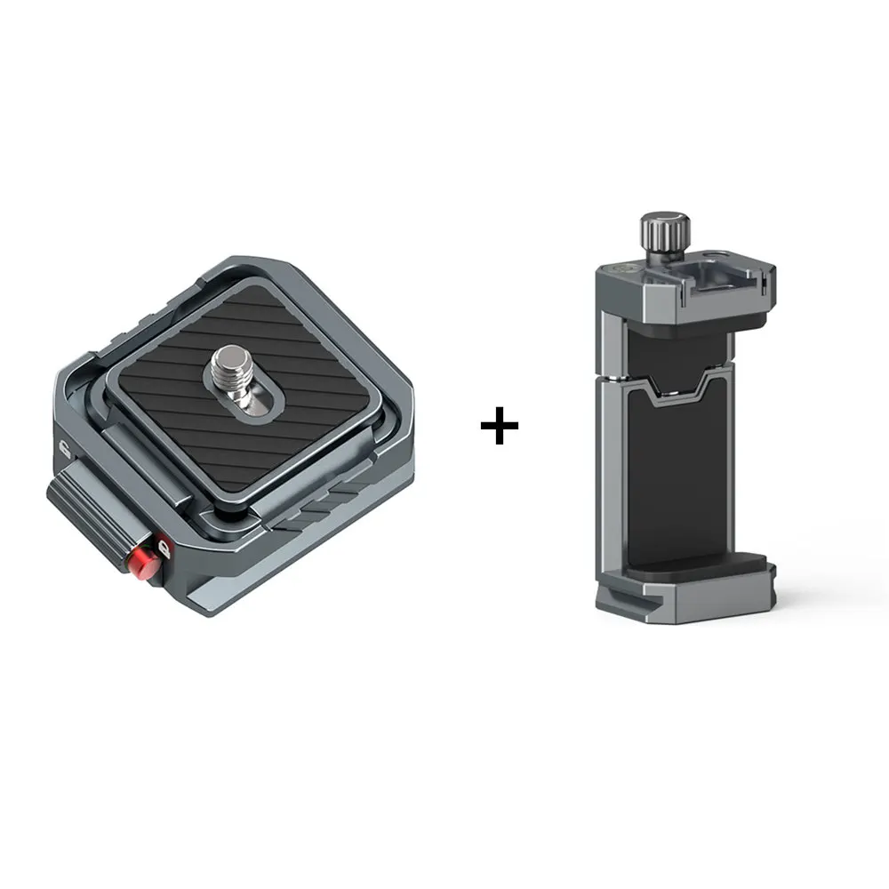 HOT Universelles Arca Schnellwechselsystem Plattenteller-Klemme 1/4'' 3/8'' Schnellwechsel-Kit für DSLR-Kamera Gimbal Stativ DJI Stabilisator PD
