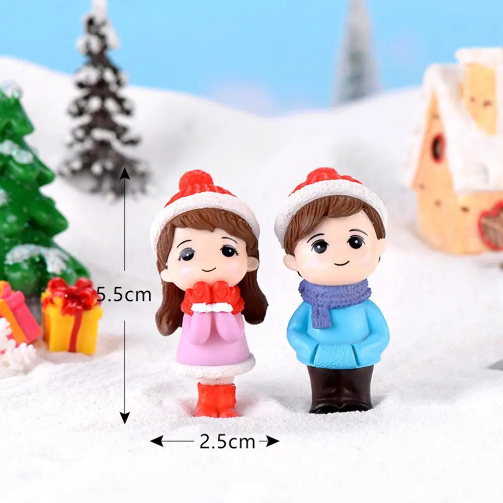 Gift 2/3Pc Grandma Home Micro Landscape Couple Grandpa Miniatures Fairy Garden Figurines Ornaments Christmas Decoration