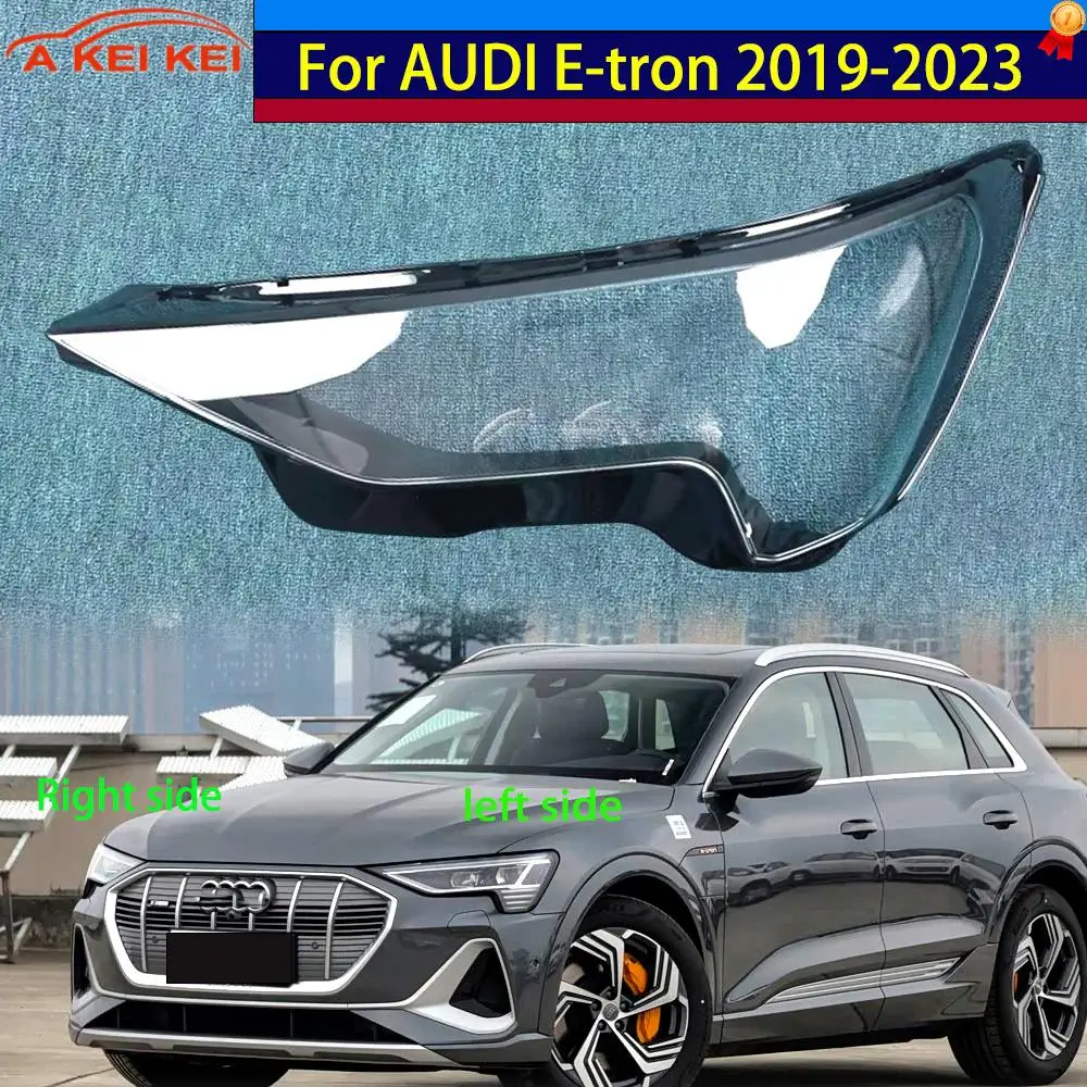 

For AUDI E-tron 2019 2020 2021 2022 2023 Car Accessories Headlight Lens Cover Transparent Lampshade Headlamp Shell Plexiglass
