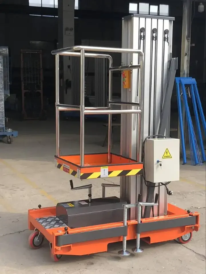 

2026 Hot SellingChina Factory 150kg Single Man Lift Aluminum Alloy Aerial Work Lifting Platform China Lift Machine for Building
