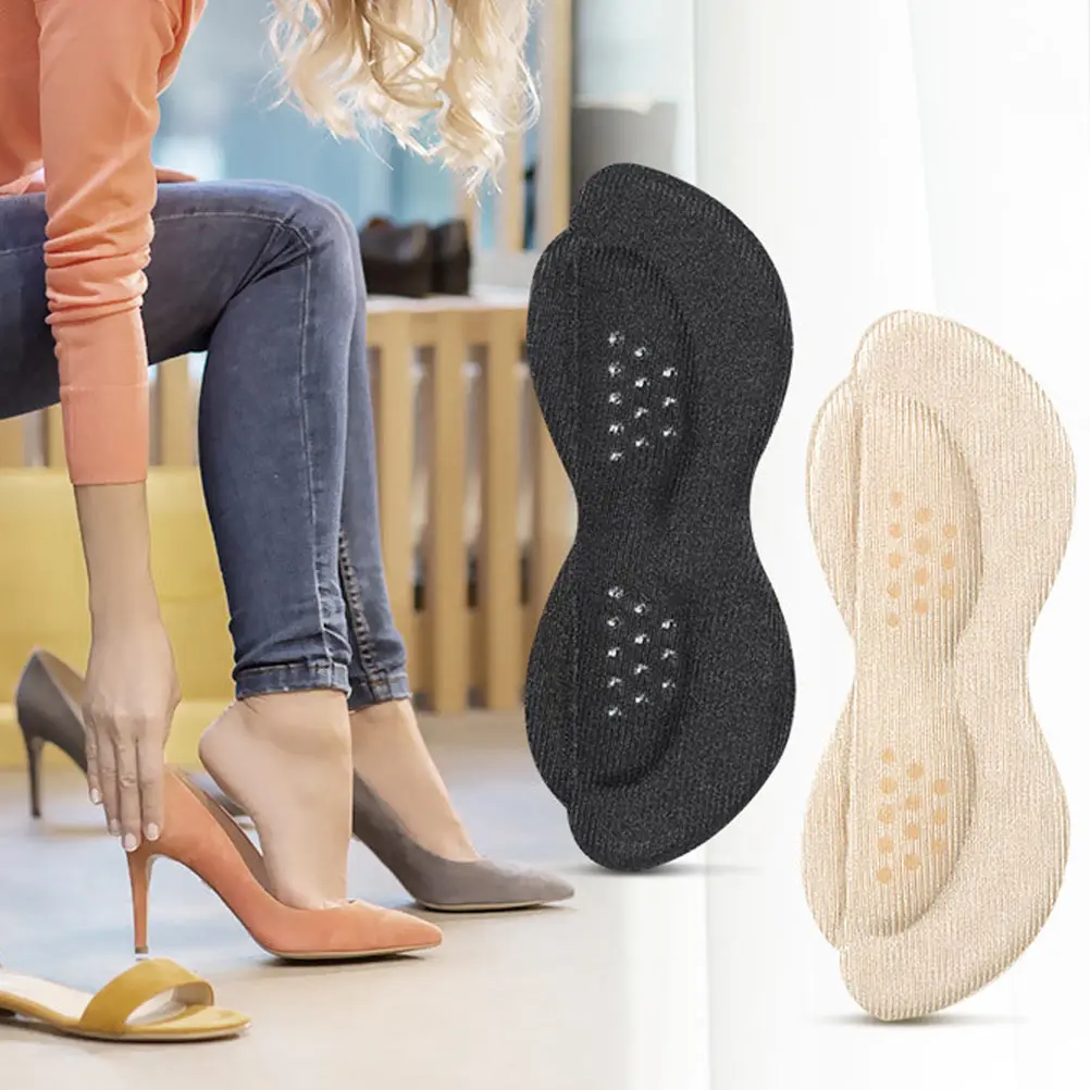 

4 Pairs Anti-wear Heel Stickers Foams Protector Pads Arch Support Non-slip Inserts Practical Durable Heel Liner