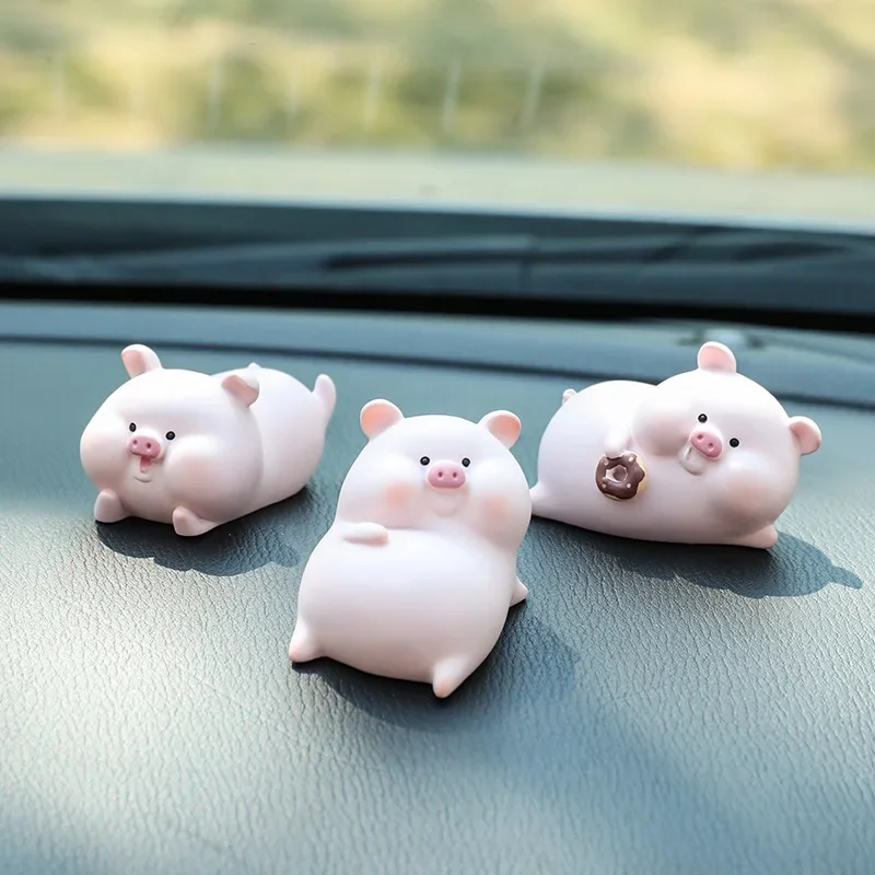 Cute Cartoon Pig Car Decoration Creative Female Car Center Console Car Interior Dashboard Decoration Car Accessories