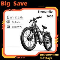 Shengmilo S600 Adult 2000W Electric Bicycle Men's E-Mountain ebike with Two Motor, 48V840WH Battery,26\