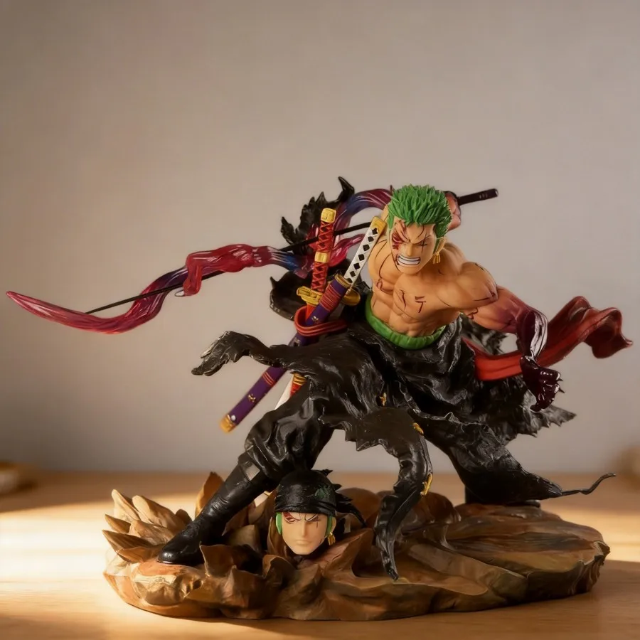 

Фигурка аниме-персонажа Ророноа Зоро из One Piece, 26 см - Высокое качество, GK, две сменные головы, идеальный подарок