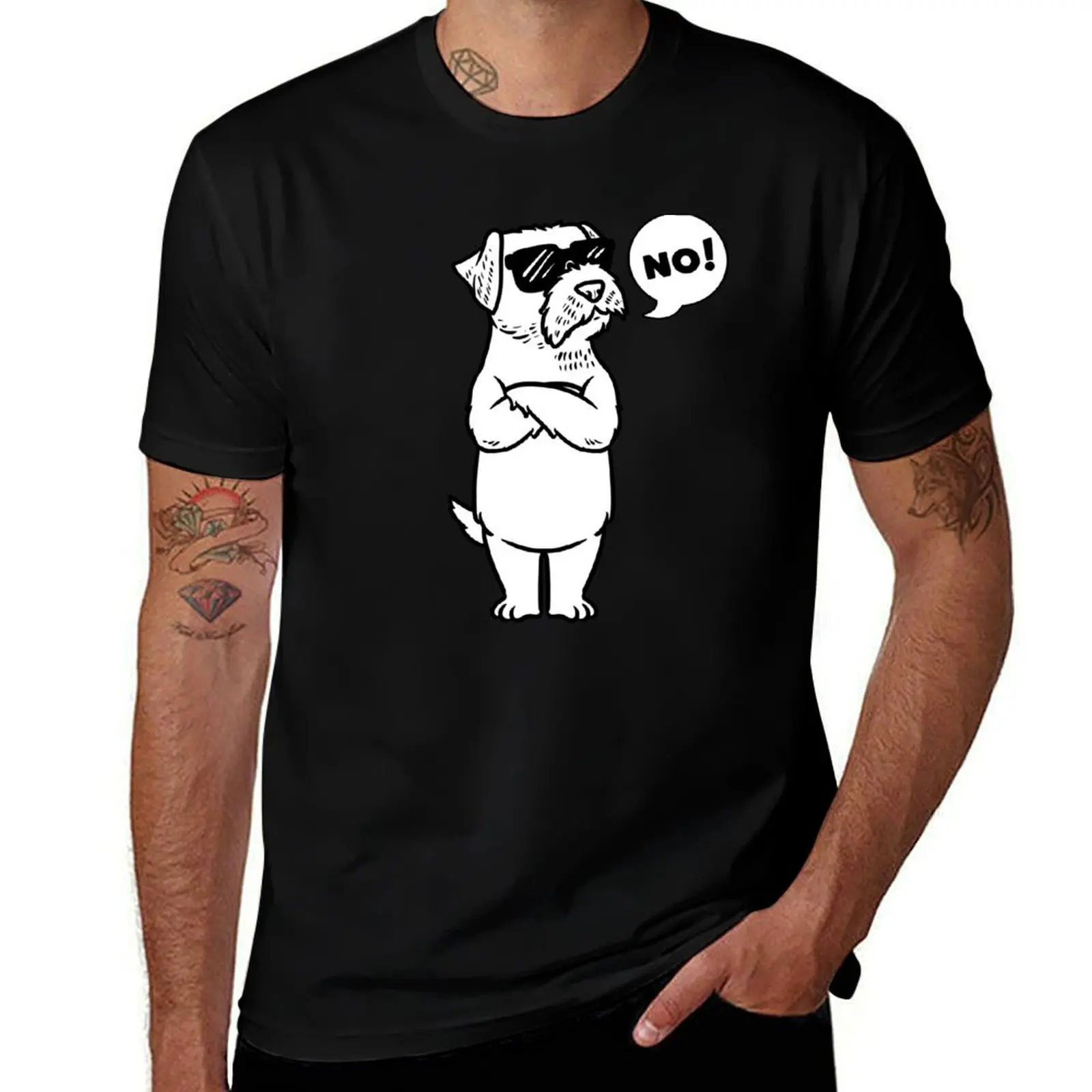 Stubborn Border Terrier Dog T-Shirt Big and Tall Short Sleeve Tee T-Shirt