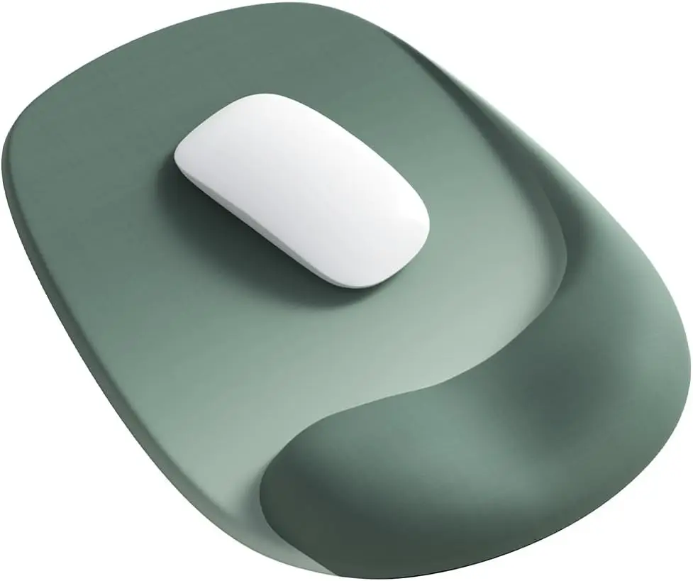 Alfombrilla de Ratón Ergonómica con Soporte de Gel para la Muñeca, Tela Lycra Premium Antideslizante, Ideal para Laptop, Escritorio, Oficina y Juegos