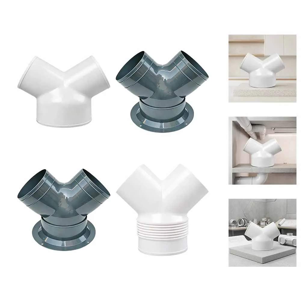 Three-Input/Output Duct Fitting for Fresh Air Integration and System Interconnection in Bathroom and Kitchen Zones