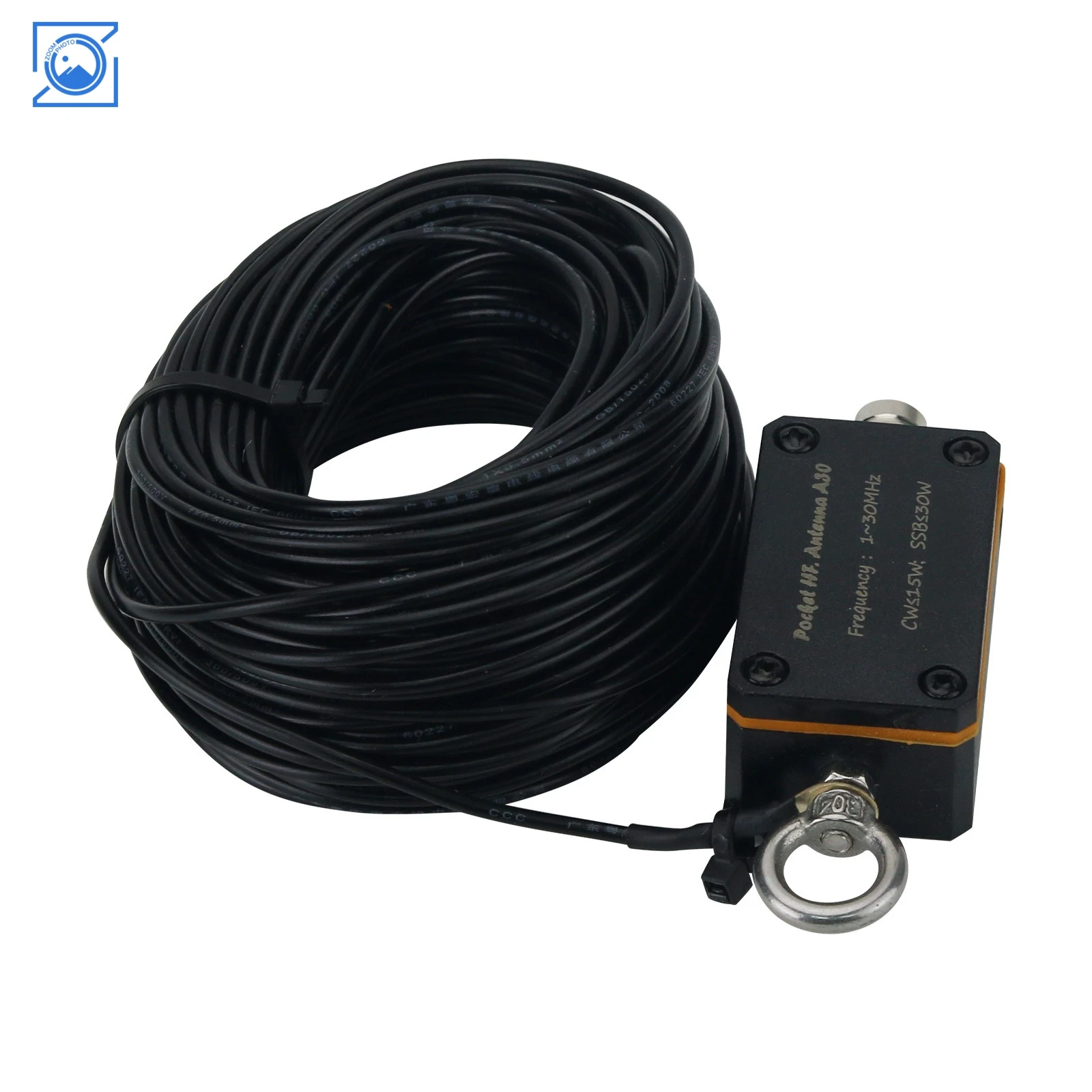 Pocket HF Antenna A30 1-30MHz 30W Shortwave Antenna Upgraded Version of A25 for Amateur Radio