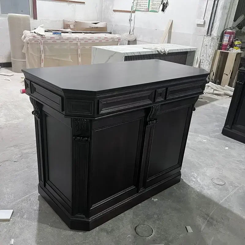 European and American style checkout page retro tea house front desk