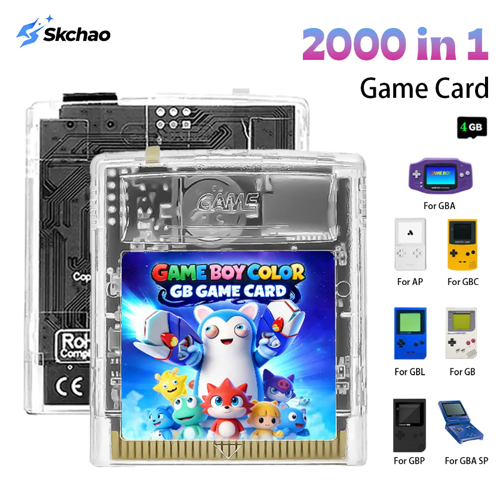 

Новая игровая приставка OS V4 Gameboy Multi-cartridge с 2000 встроенными играми, поддержкой карты TF 4 ГБ, быстрым загрузом и функцией сброса одной кнопкой для GB, GBC, GBA SP