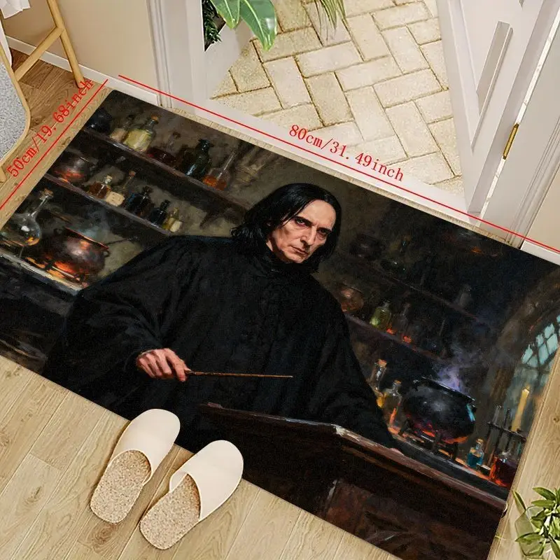 

1 шт. Гарри Поттер Severus Snape Potions Class Scene напольный коврик, 50x80 см (19,68x31,49 дюйма), нескользящий приветственный коврик, впитывающая зона R
