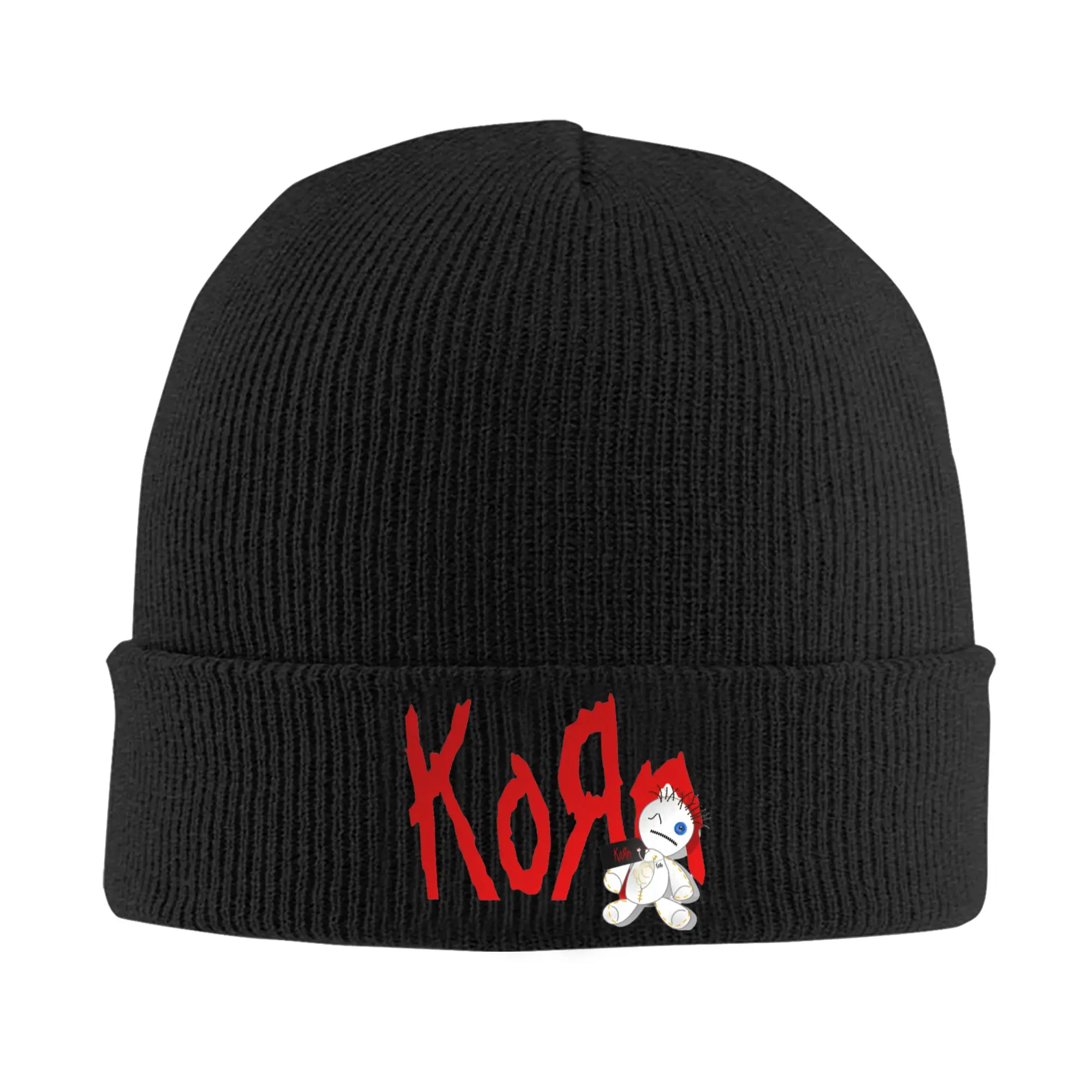 Korns Band Doll Logo Knitted Hat Beanie Autumn Winter Hat Warm Unisex Casual  Cap Men Women Gifts