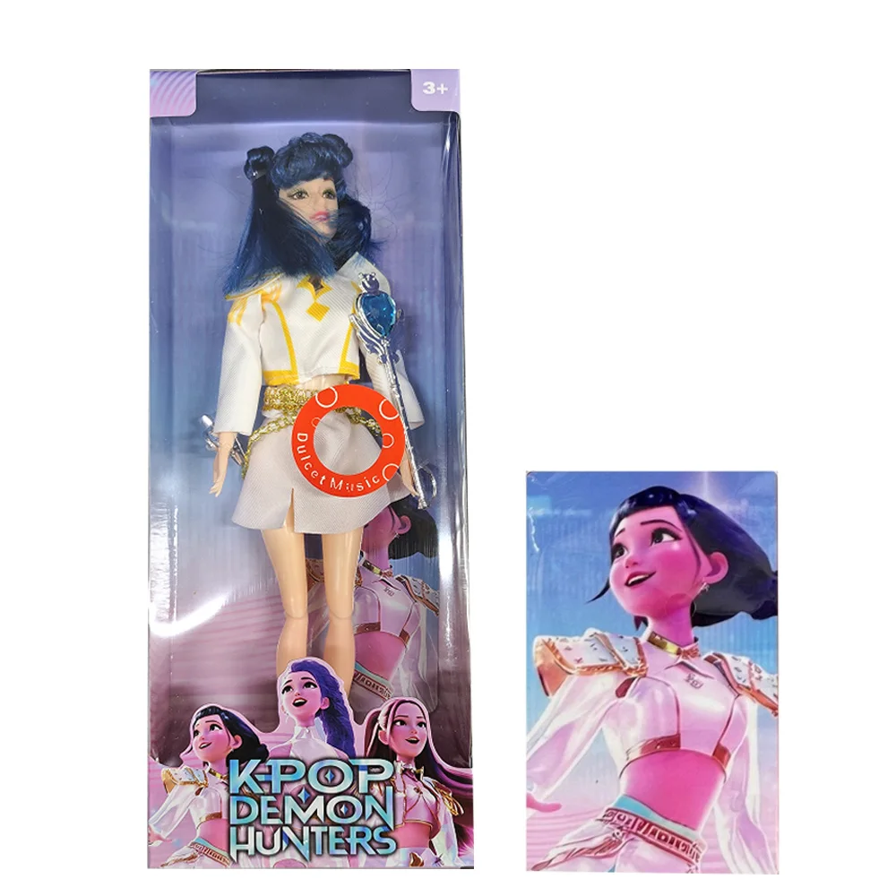 K-팝 데몬 헌터즈 핫셀 섬세한 질감의 애니메이션 30CM 인형 비닐 장난감 루미 미라 조이 생일 서프라이즈 선물 소녀용