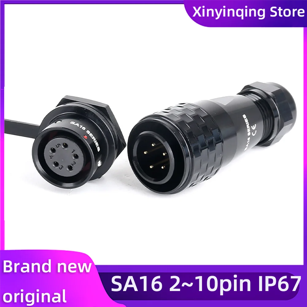 WEIPU SA1610/P+SA1612/S SA16 2 3 4 5 7 9 10Pin Industrial Aviation Connector Waterproof Panel Seat Male Plug Female Socket IP67