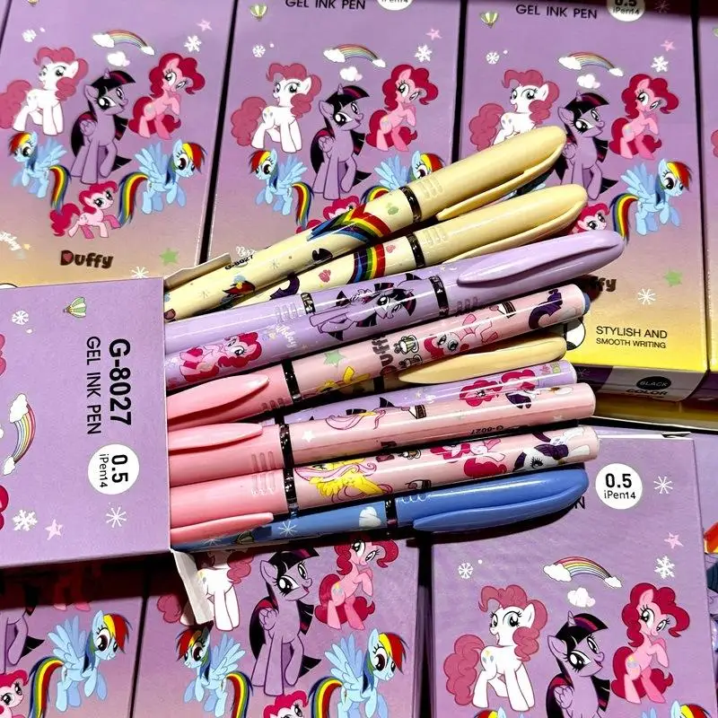 Anime Kawaii Cute My Little Pony Neutral Pen Carbon Pen Signature Pen Stationery Student 0.5 Black Study Cute Girl Birthday Gift