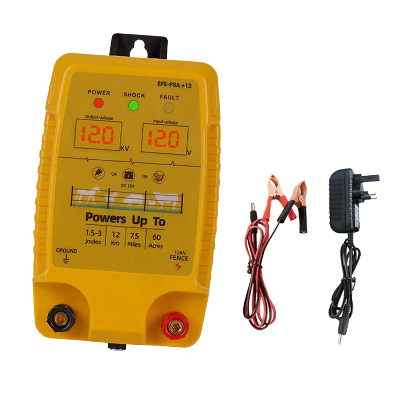 Pet Electric Powered Fence Energizer Controller System Durable Fence Charger Kit for Efficient Cattle Sheep Protection