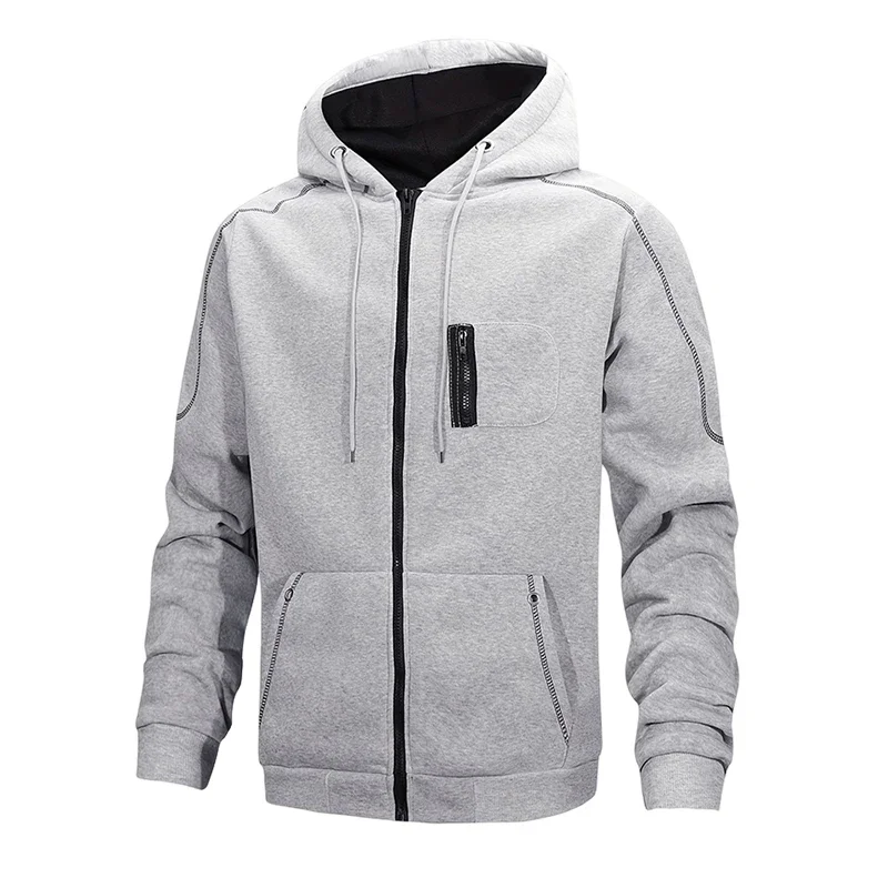 Fashion Men's Tracksuit Casual Hoodie Sweatshirts Coat Outdoors Sports Jogging Clothing Autumn Winter Single Zipper Jacket Pants view 6