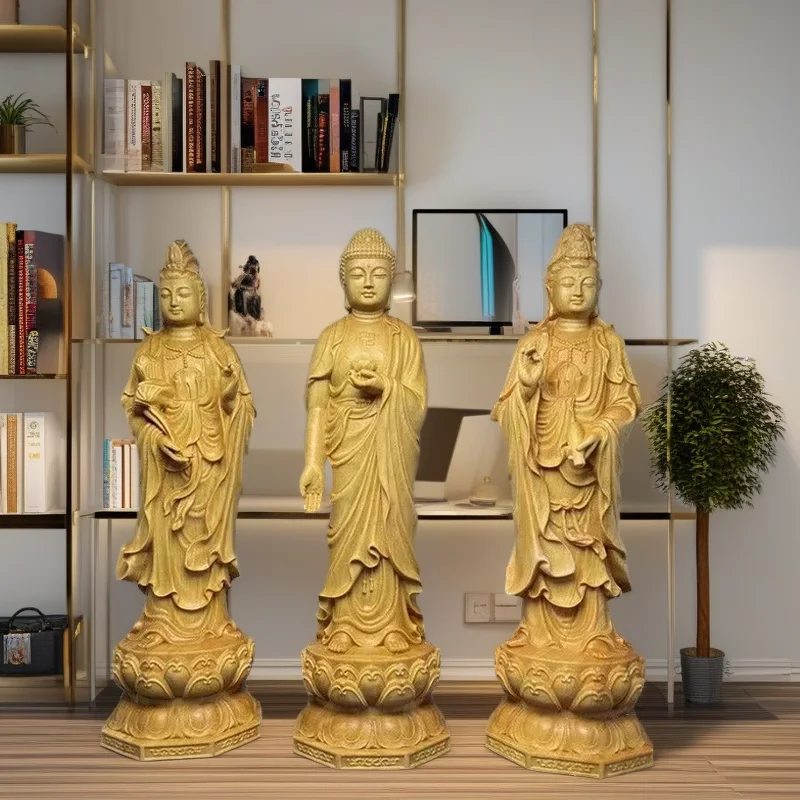 

Natural Solid wood Sculpture Guanyin, Buddha Tathagata Statue ,Chinese Buddhist Figures Home Room Office Feng Shui Statues