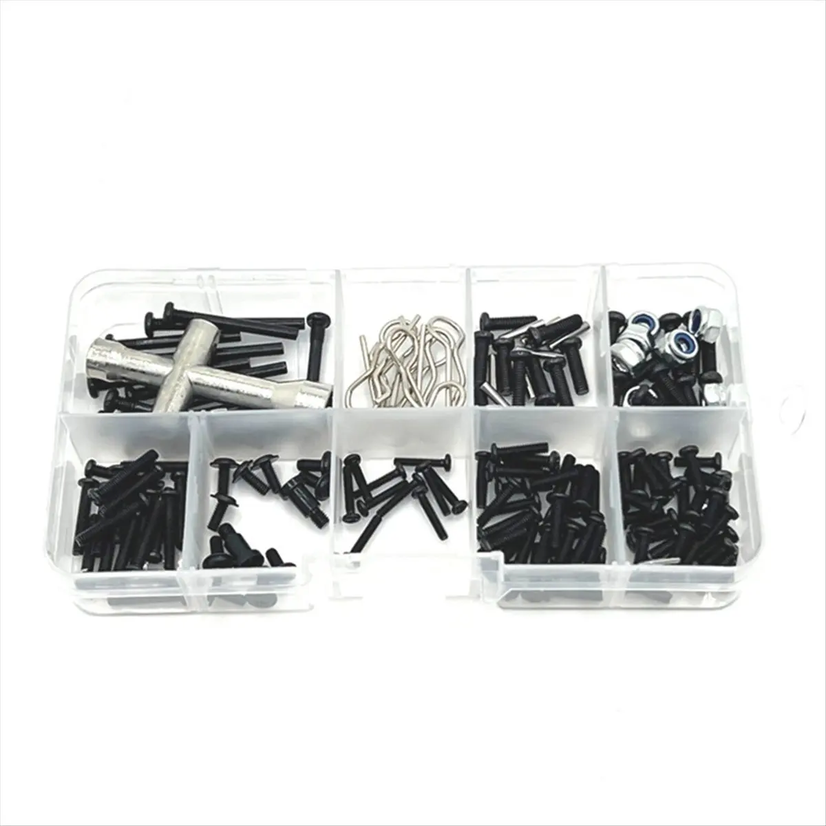 ABXY 159PCS Metal Upgrade Retrofit Tool Box for SCY 1/16 16101 16201 Q130A Q130B RC Car Parts