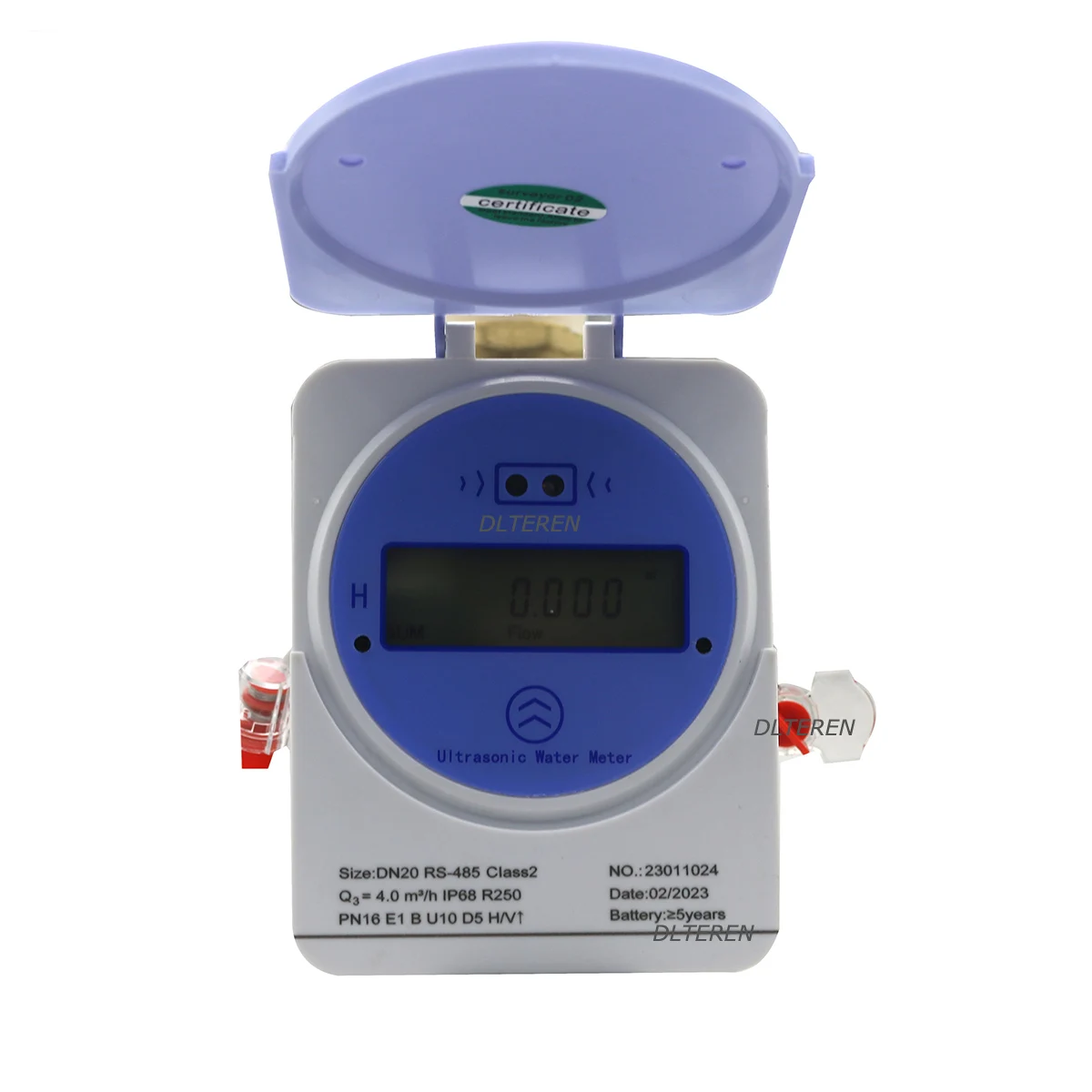 DLTEREN DN15 Household Smart RS485 Output Ultrasonic Fowmeter Ultrasonic Water Meter R250