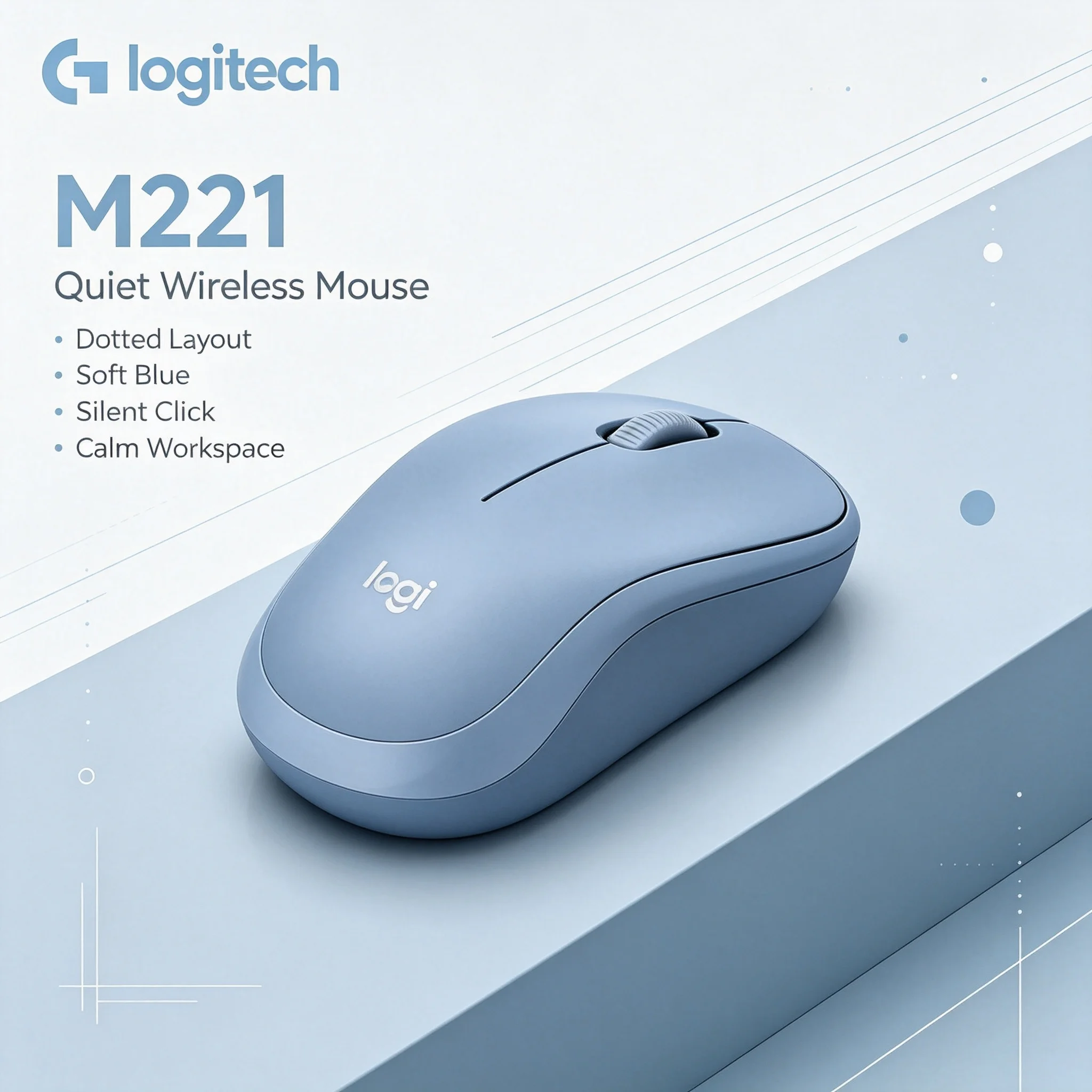 Logitech M221 2.4G Low‑Power Wireless Silent Mouse Durable Battery Mice For Windows Mac Linux Desktop Laptop