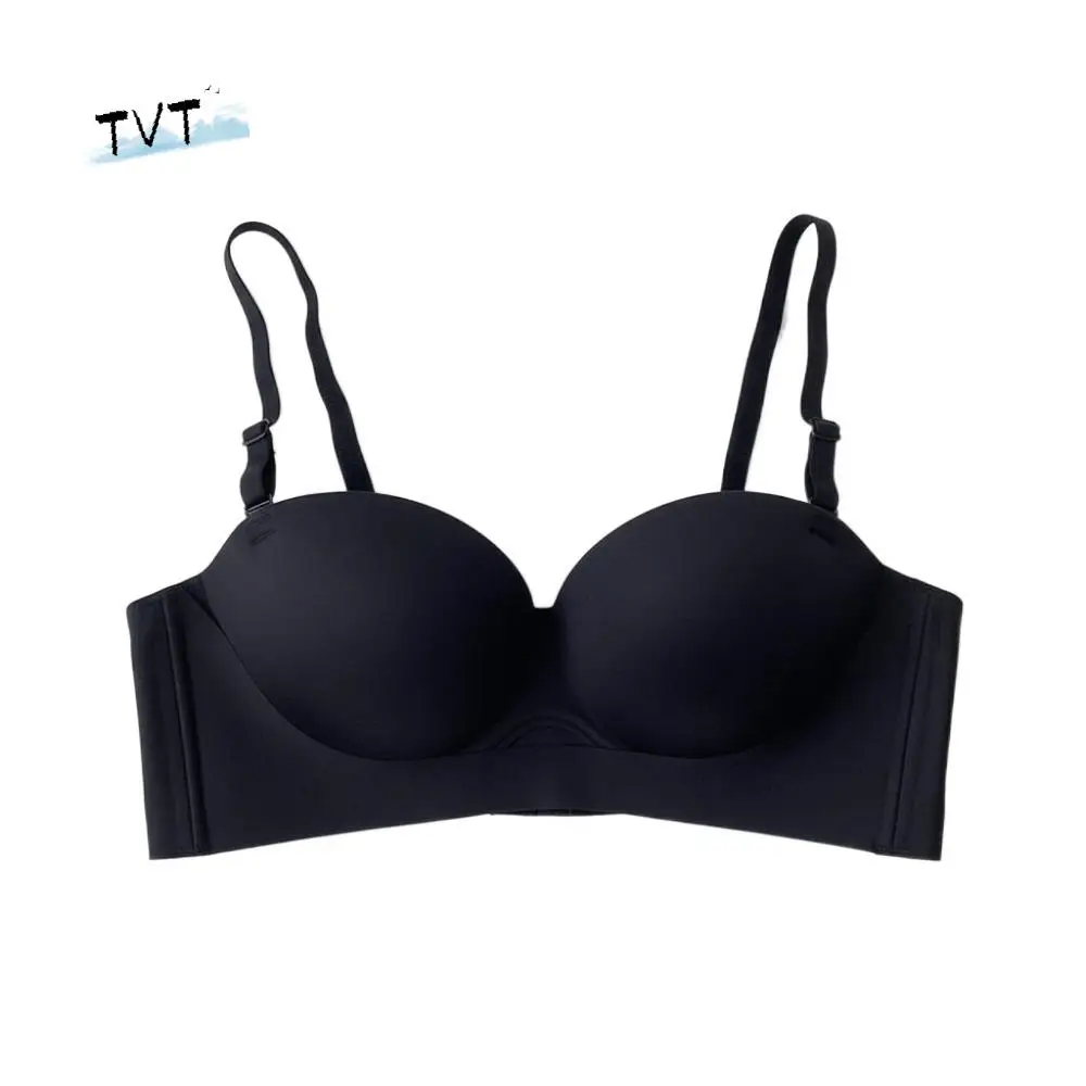 

Elastic Front Button Wireless Deep V Bra Push Up Anti-sagging Underwear for Women Shockproof Lingerie Seamless Bra Running