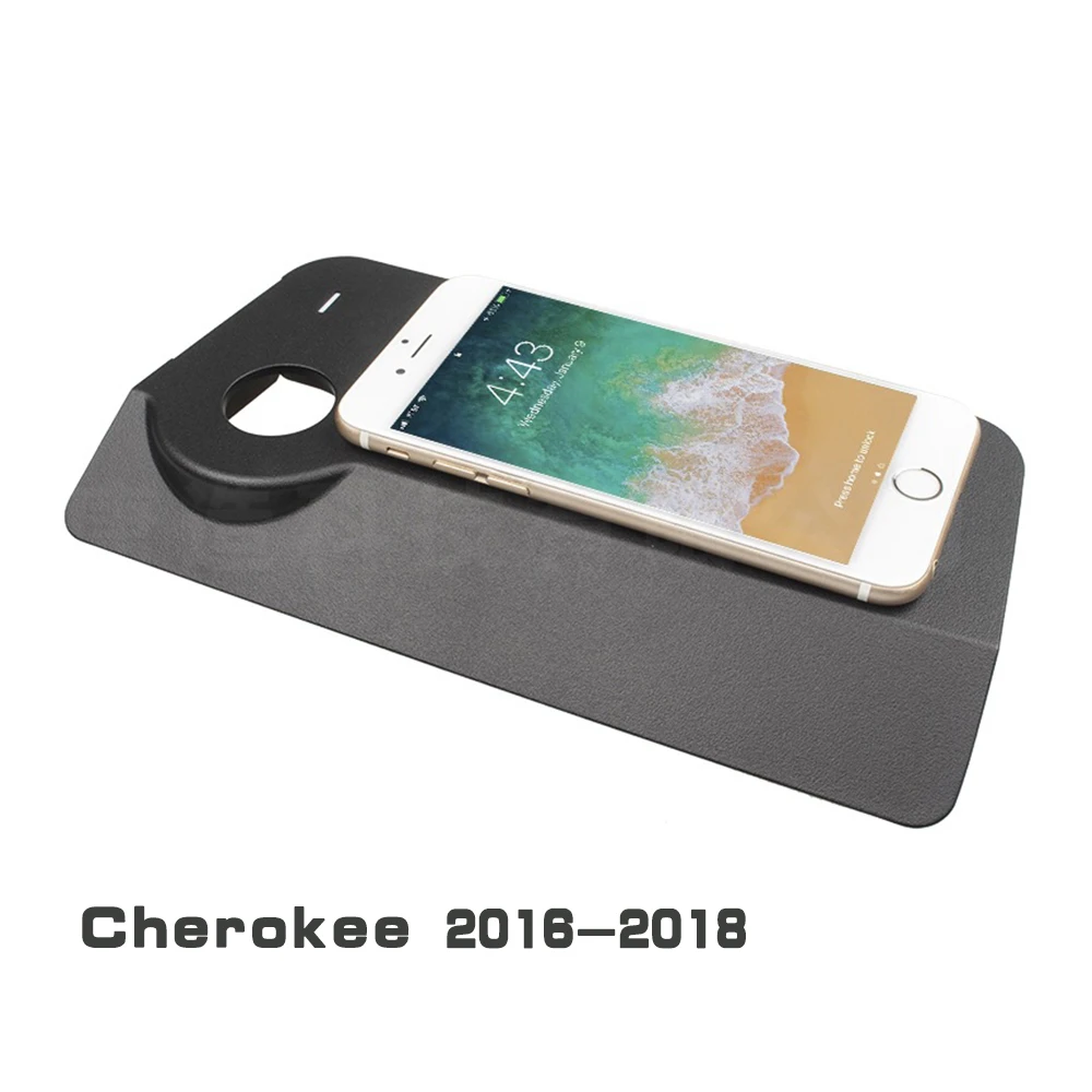 

Wireless Charger Mat For Jeep Cherokee 2018 15W Fast Induction Charge Pad QI Charging Onboard Phone Recharger