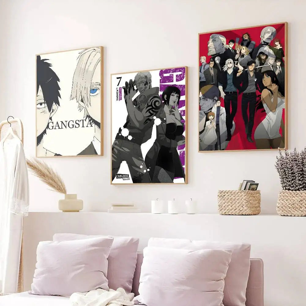G-GANGSTA Anime Japan Poster Self-adhesive Art Waterproof Paper Sticker Coffee House Bar Room Wall Decor