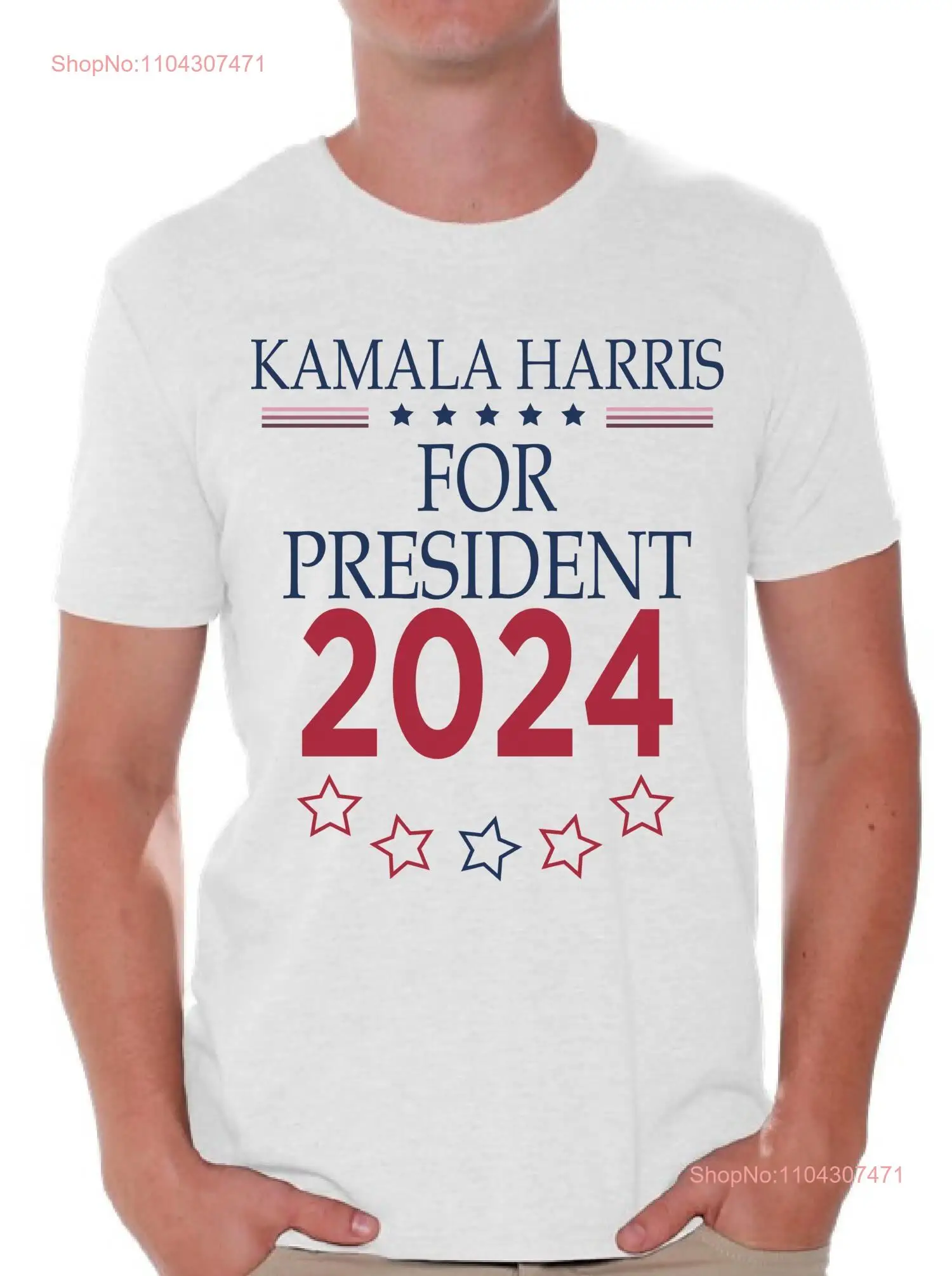 Dreamtees Kamala Harris for Presidant 2024 T Shirt Men Campaign Joe Biden Vote Mens USA Election long or short sleeves