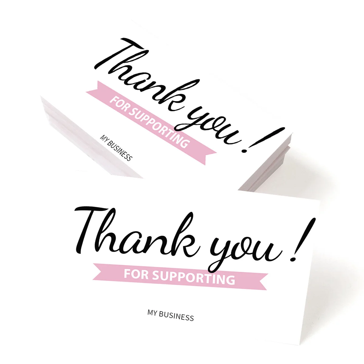 50pc 3.5x1.9inch Thank You Cards for Supporting My Small Business,Thank You Card Commercial Decoration Label for Gift Packaging