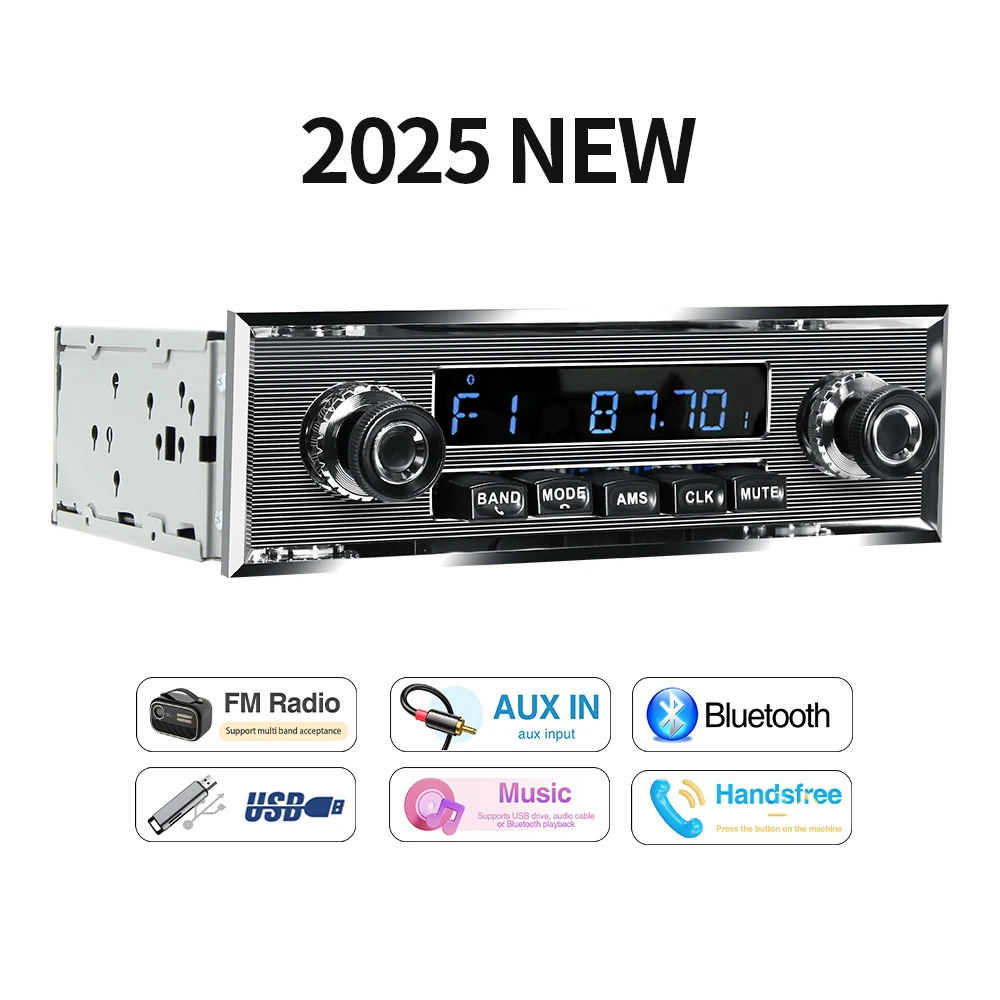 Car Radio for Mercedes Benz 1Din MP3 Multimedia Player Stereo Audio Support Phone Charging Bluetooth EQ AUX USB FM Radio image 3