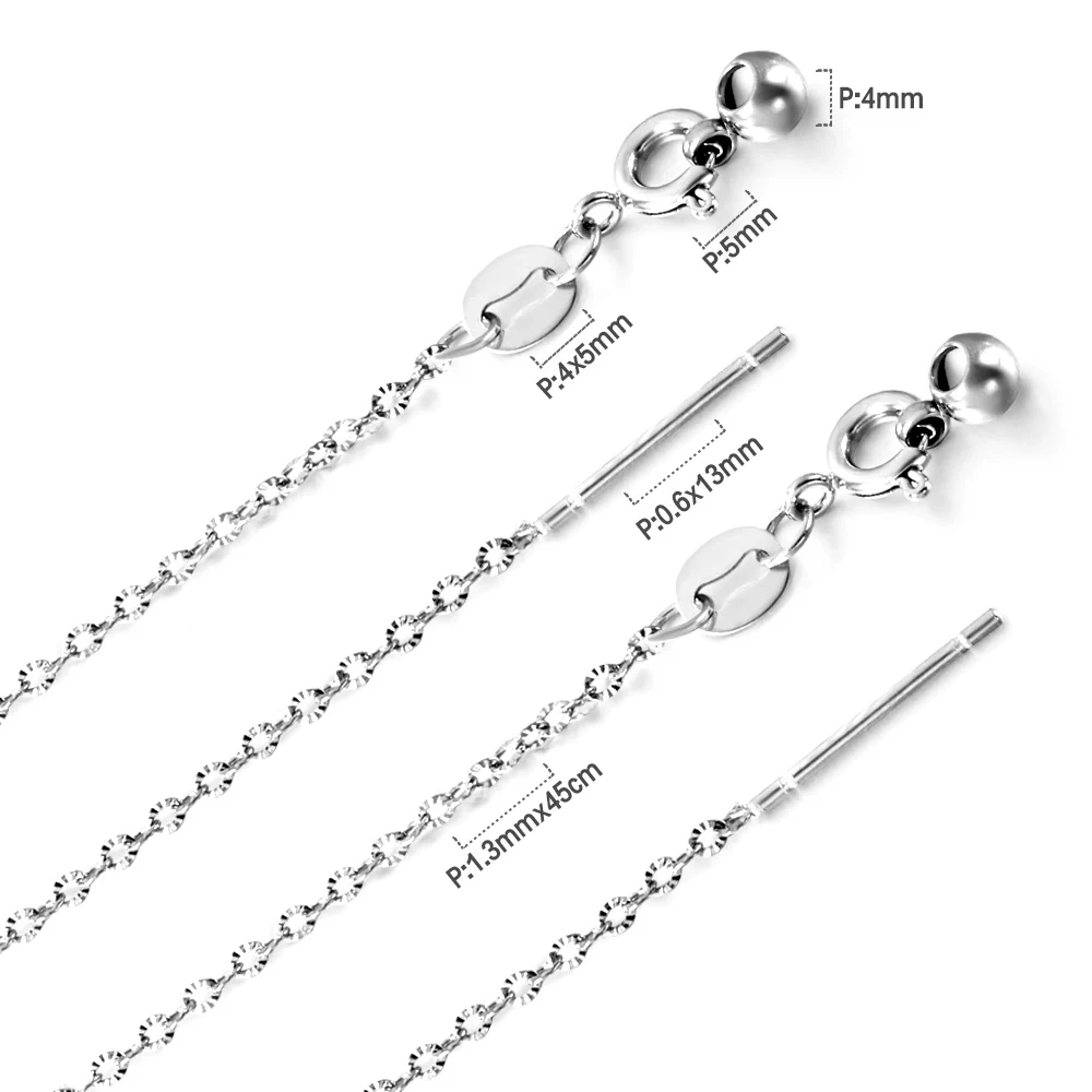 Stainless Steel Threader Chain Necklace Adjustable Cross Cable Chain Bulk Jewelry Making Blank Link Chain Gold Silver Rose Gold 