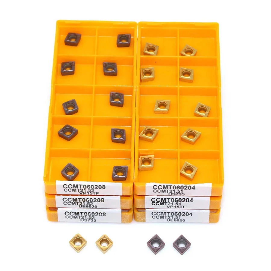 CCMT060204 CCMT060208 DCMT070204 DCMT070208 UE6020 VP15TF US735 Wear-Resistant Carbide Inserts CNC Lathe Internal Turning Tools