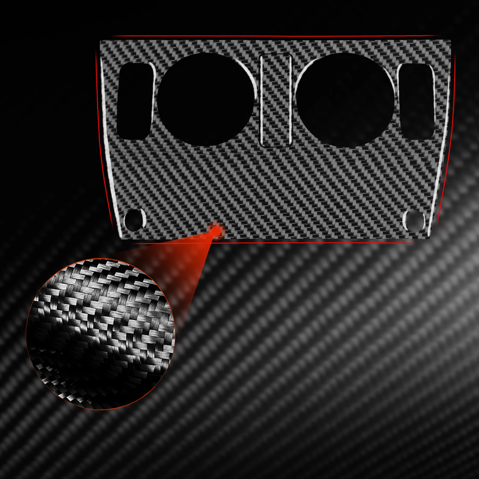 For Mercedes-Benz E-Class W124 1985-1996 Carbon Fiber Central Air Conditioning Control Panel Car Accessories Decorative Stickers