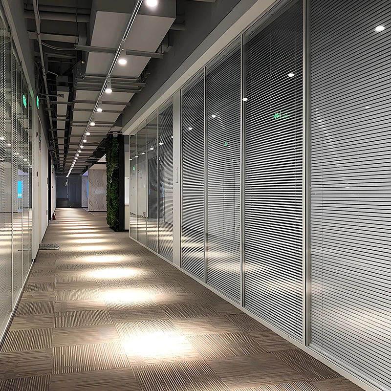 

Office Glass Walls Prices Glass Partition Clamp With Blind Aluminium Office Partition System