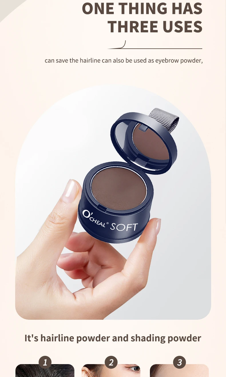 O'CHEAL Hairline Fluffy Powder Repair Volume Powder Shadow Shadow Powder Hair Concealer Coverage Fill Forehead Hairline – Detail 12