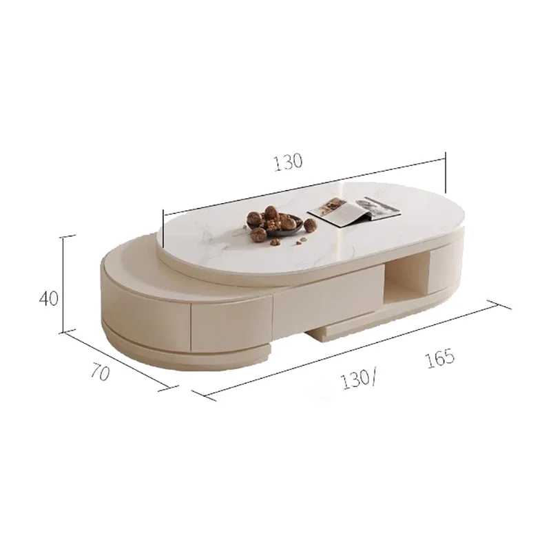 Decorative Acrylic Center Coffee Table Wooden Metal Side Living Round Storage Coffee Table Mesa Lateral Para Sala Bar Furniture